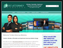 Tablet Screenshot of bestattorneywebsites.com